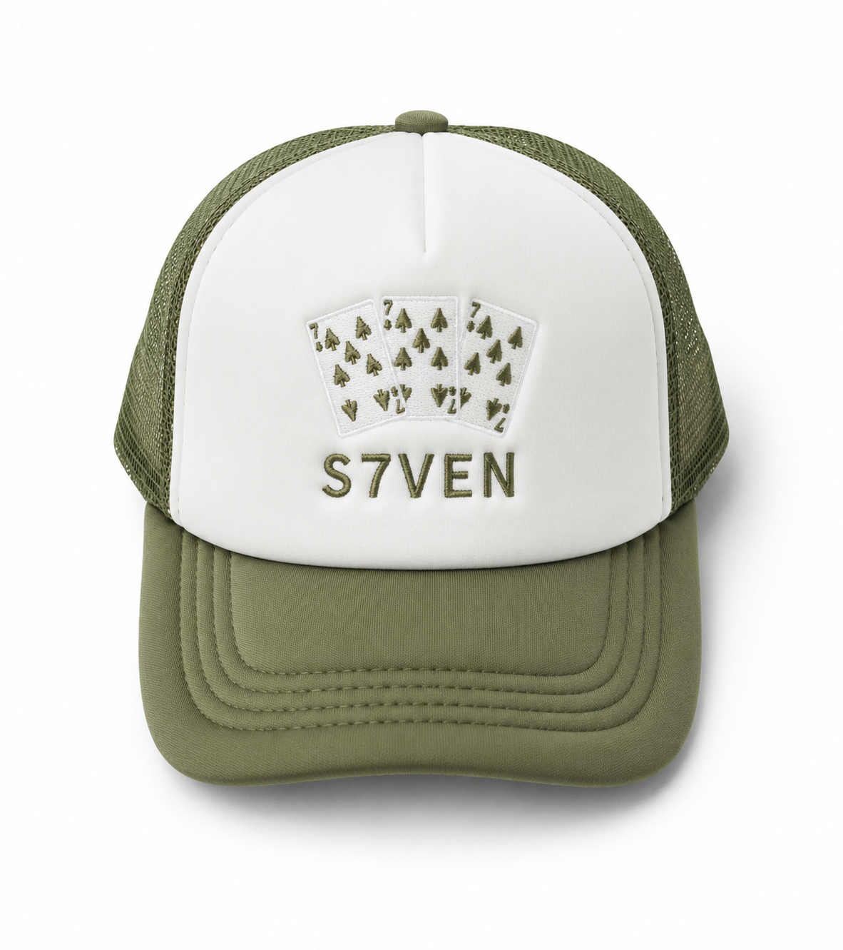 Olive Green ‘7 SPADES’ Trucker Cap